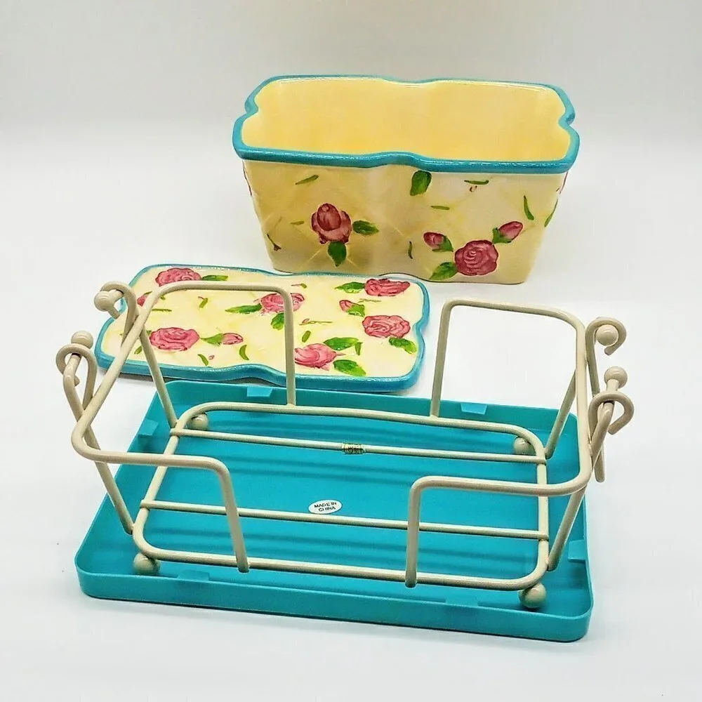 Temptations Ovenware Rose 4-Pc. Ceramic Loaf Pan Set